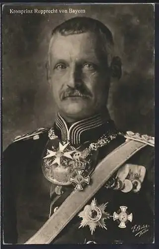 AK Kronprinz Rupprecht von Bayern mit Kehlstück