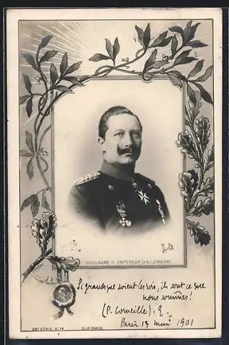 AK Guillaume II., Empereur d`Allemagne, Passepartout