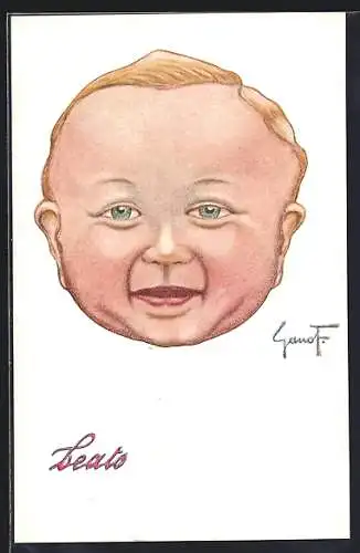 AK Knabenkopf mit heiterem Blick