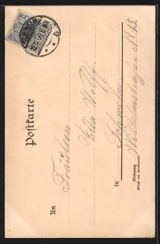 AK Kindergesicht vor Sternenhimmel