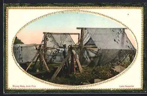 Präge-AK Lake Superior, Drying nets, Jack Fish