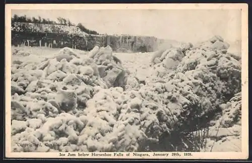 AK Niagara, Ice Jam below Horsehoe Falls of Niagara, January 25th, 1938