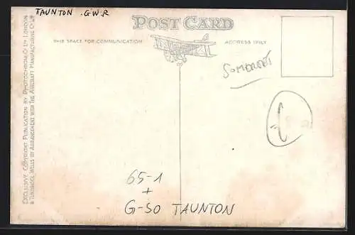 AK Taunton, Railway station from birds eye view