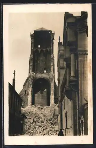 AK Tours, Einsturz der Tour Charlemagne 1928, Katastrophe