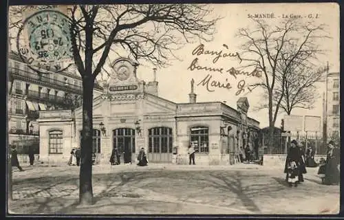 AK Saint-Mande, La Gare