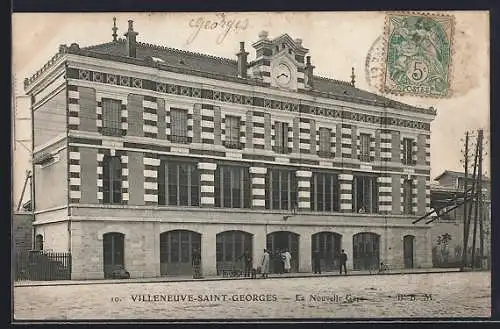 AK Villeneuve-Saint-Georges, La Nouvelle Gare B. B. M.