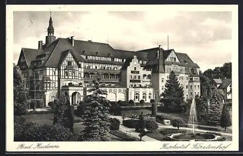 AK Bad Kudowa, Kurhotel Fürstenhof mit Anlagen