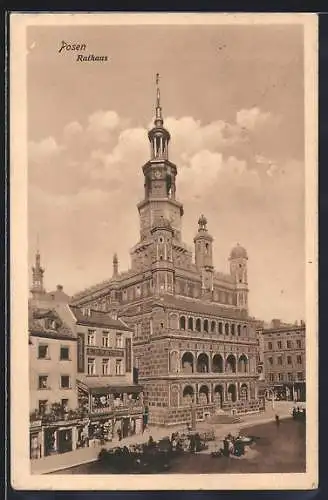 AK Posen, Rathaus mit Platz