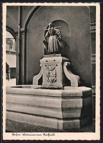 AK Posen, Brunnen am Rathaus