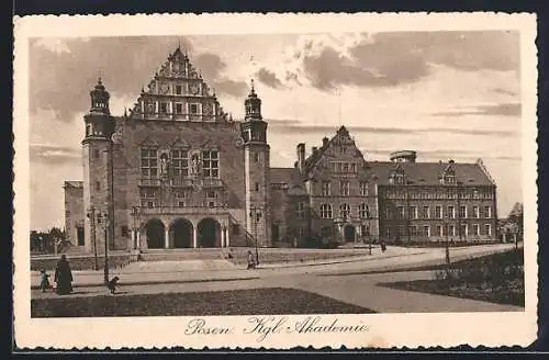 AK Posen, Strassenpartie mit Kgl. Akademie