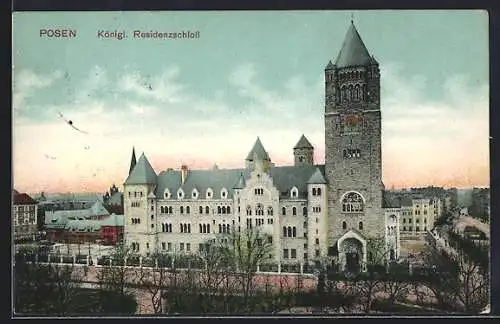AK Posen, Königl. Residenzschloss und Parkanlagen