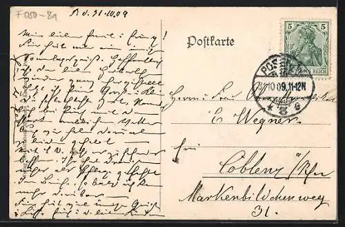 AK Posen, Generalkommando mit Kaiser Wilhelm-Denkmal