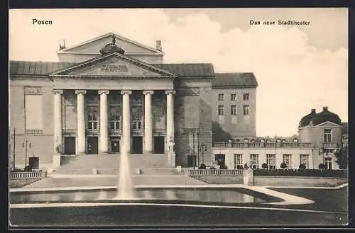 AK Posen / Poznan, Neues Stadttheater