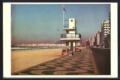 AK Rio de Janeiro, Av. Atlântica e Pôsto na Praia de Copacabana