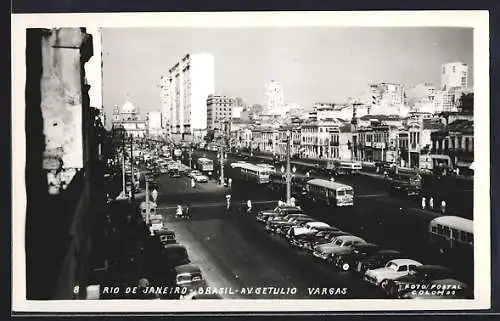AK Rio de Janeiro, Strasse Getulio Vargas