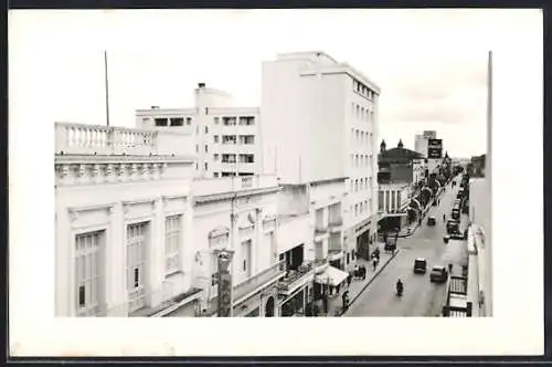 AK Rio de Janeiro, Strassenpartie mit Geschäften aus der Vogelschau, Coca Cola-Werbung