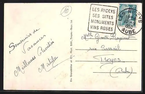 AK Les Riceys, La Laignes et l`Église de Ricey-Haut