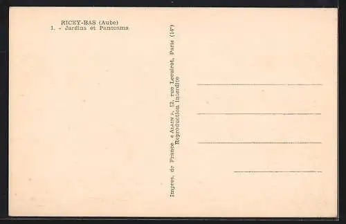 AK Ricey-Bas, Jardins et Panorama