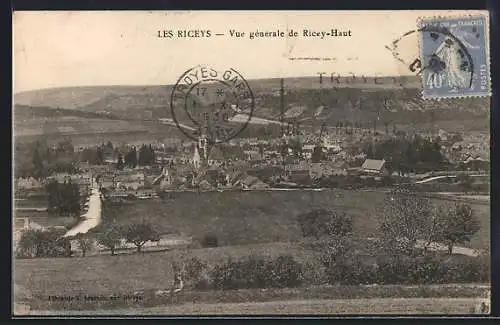 AK Les Riceys, Vue générale de Ricey-Haut