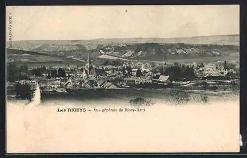 AK Les Riceys, Vue générale de Ricey-Haut