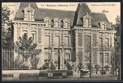 AK Rosnay-l`Hopital, Château vu Côté de la Rue