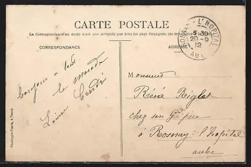 AK Courcelles-Rances, Vue générale du village et des champs environnants