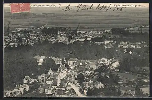 AK Proverville, Vue de la côte de Troyes