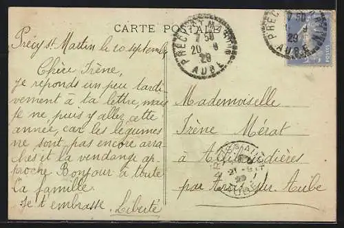 AK Précy-Saint-Martin, Vue panoramique de Précy-Notre-Dame et un coin de l`Aube