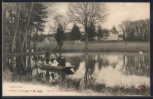 AK Piney, Château de Brantigny et barque sur l`étang