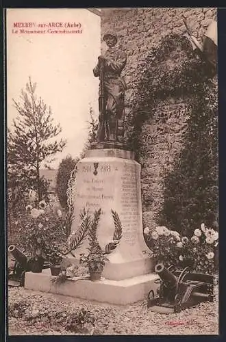 AK Merrey-sur-Arce, Le Monument Commémoratif