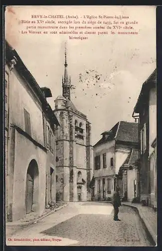 AK Ervy-le-Châtel, L`Église St-Pierre-ès-Liens du XVe siècle et ses vitraux historiques