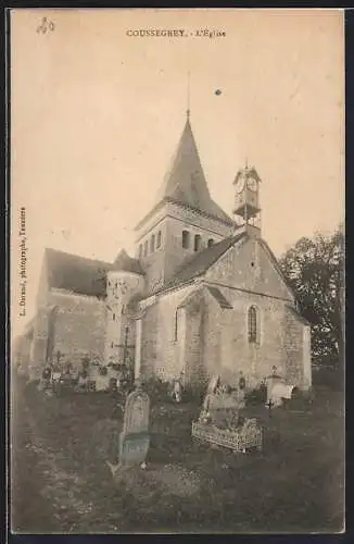 AK Coussegrey, L`Église et le cimetière attenant