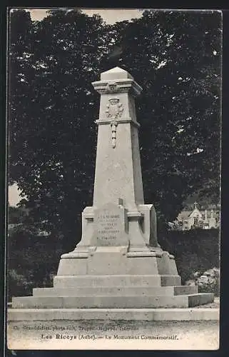 AK Les Riceys, Le Monument Commémoratif
