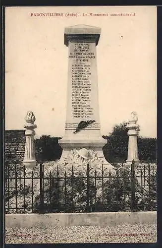 AK Radonvilliers, Le Monument commémoratif