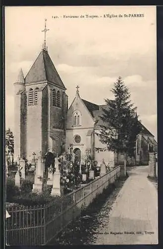AK Saint-Parres, L`Église de St-Parres et le cimetière adjacent