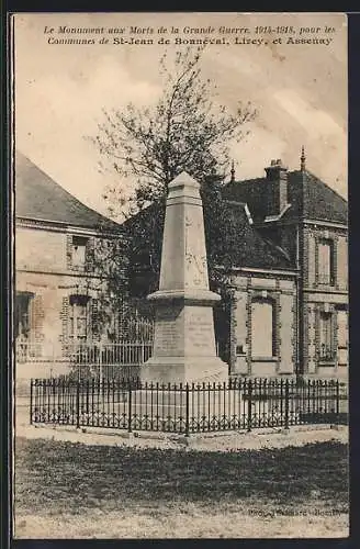 AK Saint-Jean de Bonneval, Monument aux Morts de la Grande Guerre 1914-1918