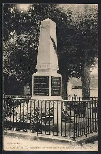 AK La Motte-Tilly, Monument aux morts de la Grande Guerre 1914-1918