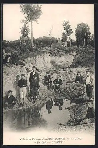 AK Saint-Parres-lès-Vaudes, Colonie de Vacances Un Goûter à Clérey