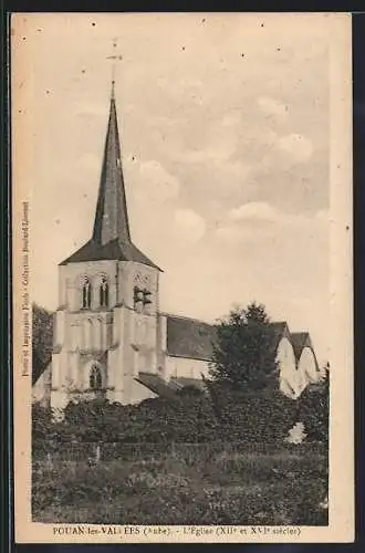 AK Pouan-les-Vallées, L`Église, XIIe et XVIe siècles