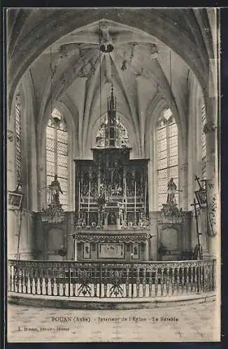 AK Pouan, Intérieur de l`Église, Le Rétable