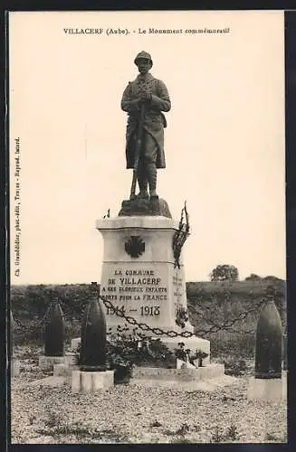 AK Villacerf, Le Monument commémoratif des enfants morts pour la France