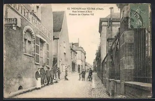 AK Mehun-sur-Yèvre, Rue Jeanne d'Arc, Maison de Charles VII