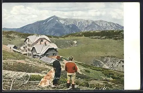 AK Erzherzog Ottohaus a.d Rax, Gesamtansicht mit Umgebung