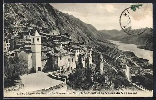 AK Touet-de-Beuil, Panorama mit Fluss und Kirche