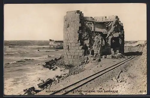 AK Alexandria, Ruines d`une ancienne tour Sarrazine
