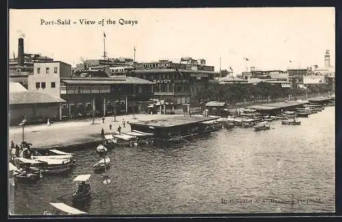 AK Port Said, Vie des Quais, Savoy Hotel