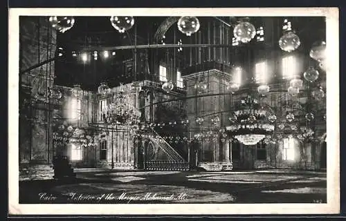 AK Cairo, Interior of the Mosque Mohamed Ali
