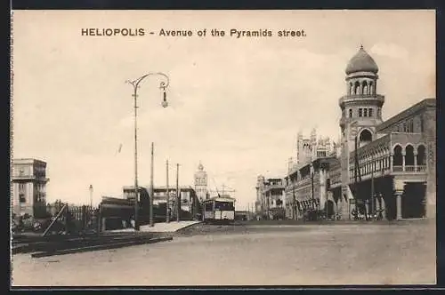 AK Heliopolis, Avenue of the Pyramids street, Strassenbahn