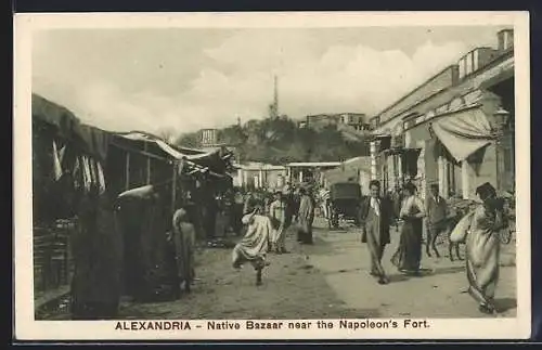 AK Alexandria, Native Bazaar near the Napoleon` s Fort
