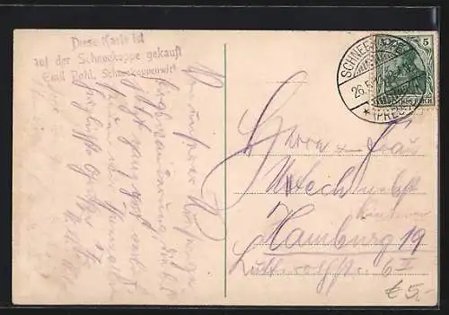 AK Schneekoppenhäuser auf dem Gipfel